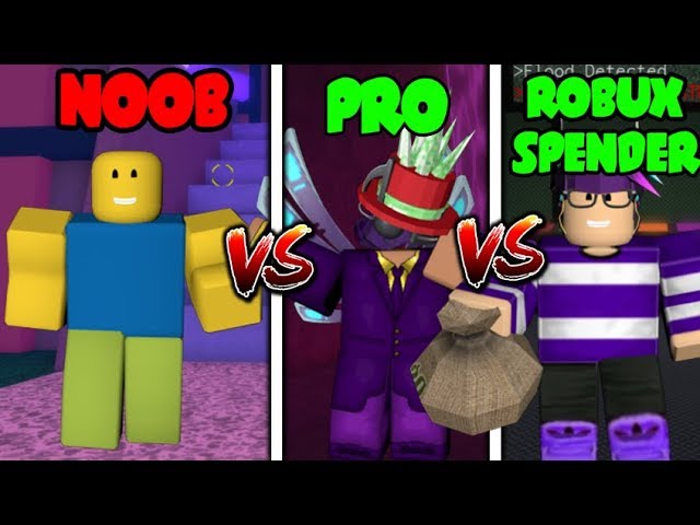 Noob Vs Pro Vs Robux Spender In Flood Escape 2 Funny Roblox Youtube - roblox noob vs pro in flood escape 2 youtube