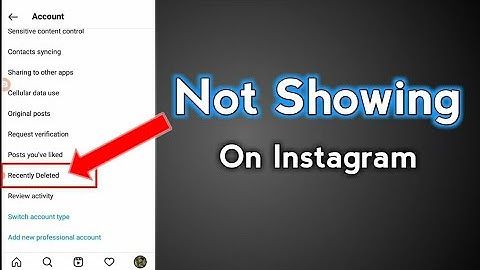 Recently Deleted Not Showing On Instagram | How To Enable Instagram Recently Deleted Option