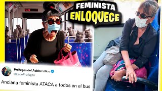 Anciana F3Mlnlsta Enloquece En El Autobús 🤣 No Quiso Ceder El Asiento