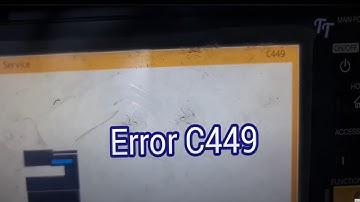 How to clear error C449 in Toshiba printers