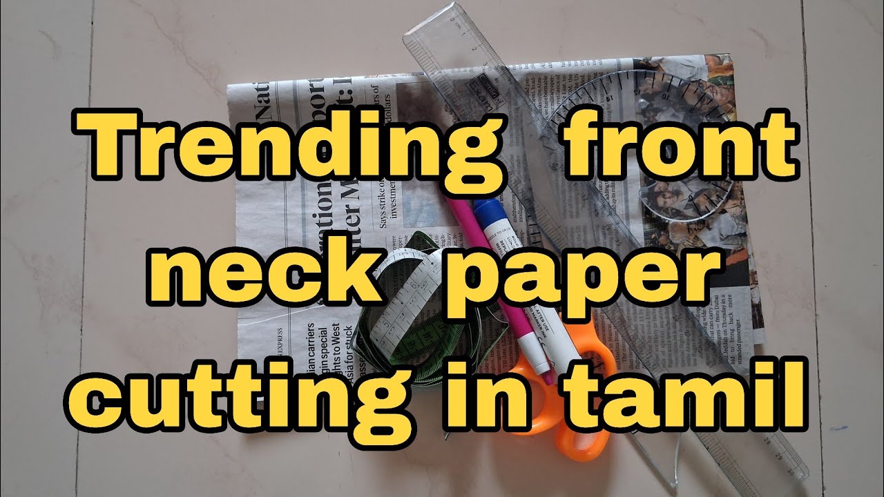 Trending front neck cutting in tamil paper cutting/#blousecutting 