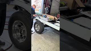 Pops customizing his 1971 Chevy Truck Flatbed. #metalwork #fabrication #bodywork