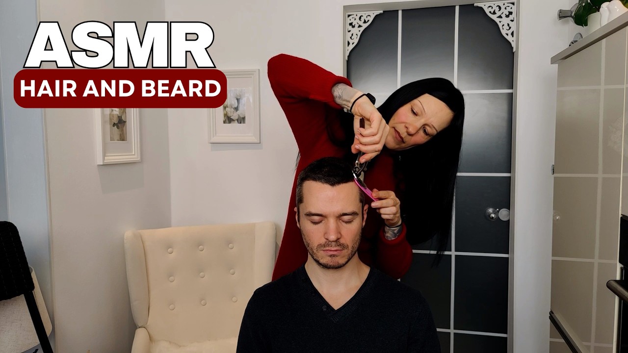 ASMR Hairdresser & Beard Treatment
