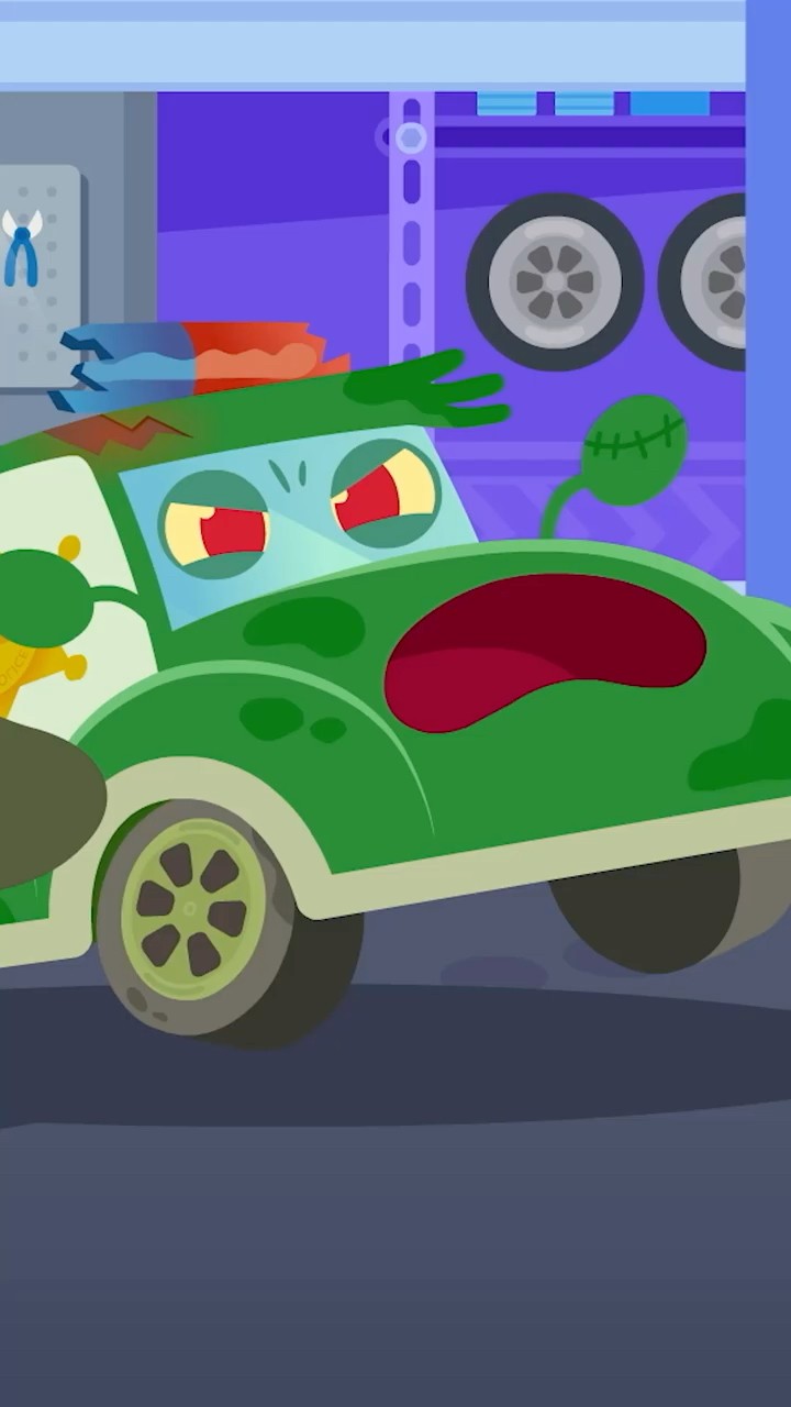 HELP! The zombie police car is broken! ? Watch the full version at @Pinkfong #PoliceCar #halloween