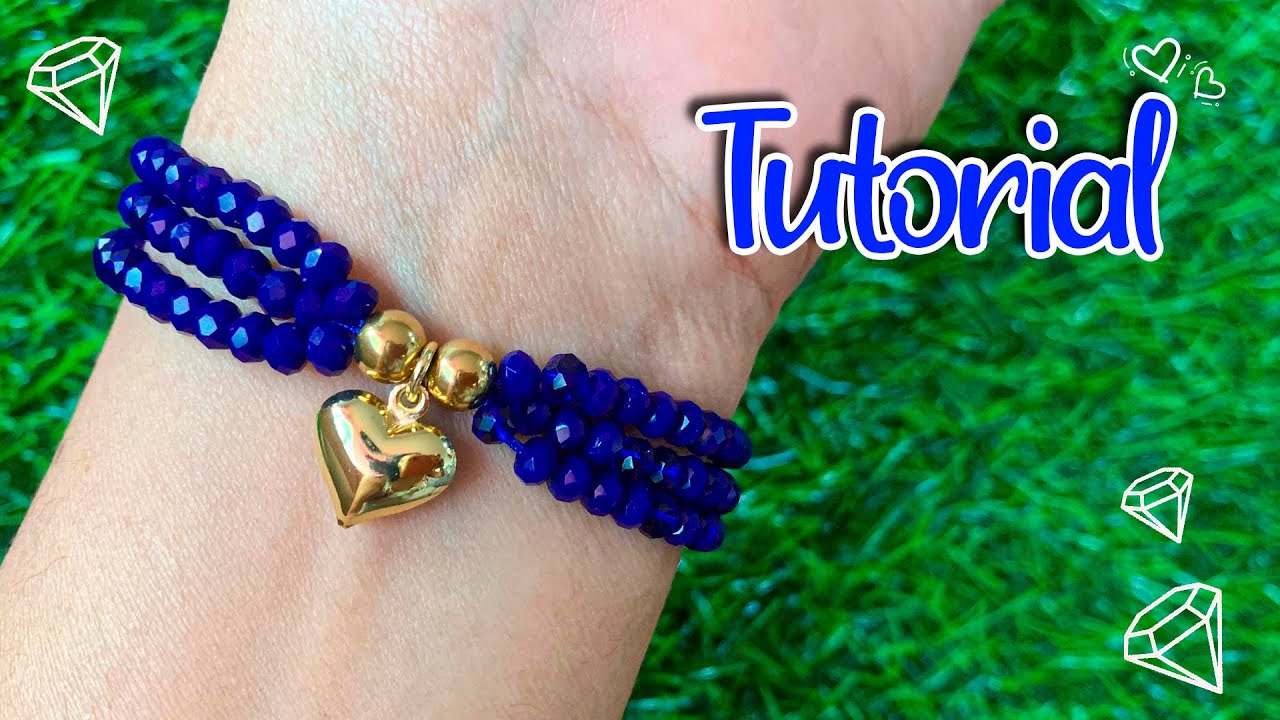 🔆 PULSERA DE HILO CON CRISTALES// PASO A PASO - TUTORIAL