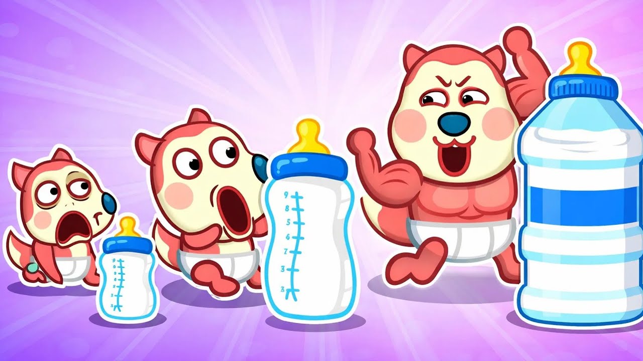 Big Milk and Muscle Milk🍼Which Bottle Does the Baby Prefer? | Educational 2D Animation