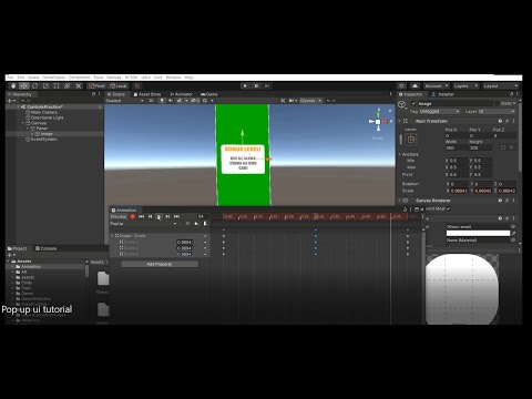 Pop up ui in unity easy tutorial