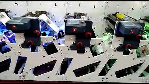 LED UV system on flexo 8 color machine