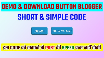 How to Add Stylish Demo & Download Buttons in Blogger Post HTML & CSS | Animated Button | Tech Vodh