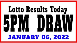 OLRT LIVE: Lotto Results Today 5pm draw January 6, 2022