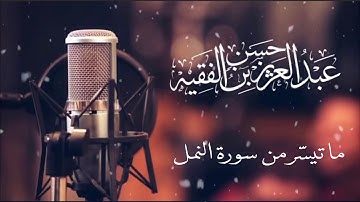 القارئ عبدالعزيز الفقيه - ما تيسر من سورة النمل