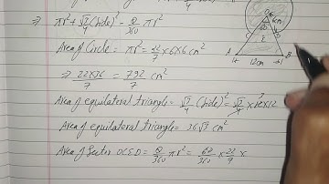 Class 10 Ex 12.3 q 4 | Find the area of shaded region in fig, where a circular arc of radius 6 cm