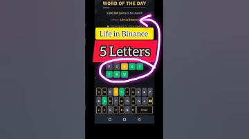 Binance 5 letters Word of the day Life in Binance |5 letters Life in Binance Theme Words of the day