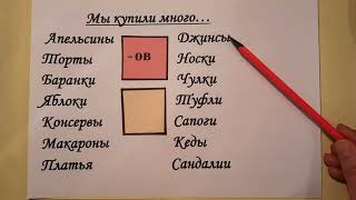Правописание окончаний имен существительных в родительном падеже множественного числа. Русский язык