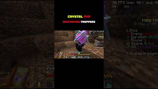 Minecraft crystal pvp 1v1 with trappers #minecraft #crystalpvp #shorts