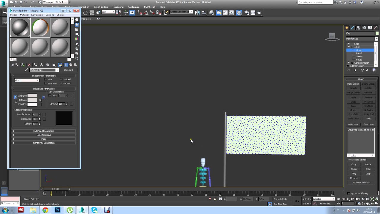 Flag Tutorial Cloth Simulation 3dsMax - YouTube