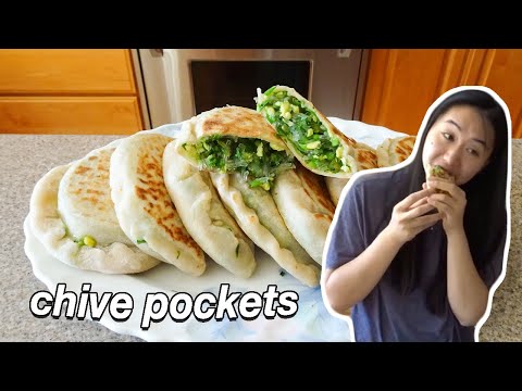 How to Make Chive Pockets (Jiu Cai He Zi)