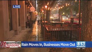 Rain Moves In, Businesses Move Out In Sacramento