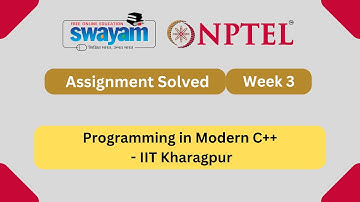 Programming in Modern C++ Week 3 || NPTEL ANSWERS 2025 #nptel #nptel2025