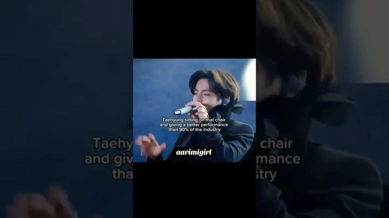 Taehyung sitting on that chair and giving the better performance than 90% of kpop industry🔥