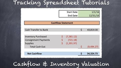 Tracking Spreadsheet 2.0 Tutorial - Cashflow & Inventory Valuation