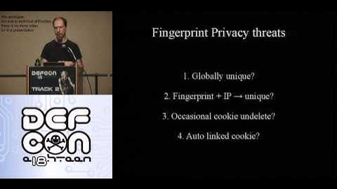 DEFCON 18: How Unique Is Your Browser 1/3