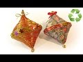 Cómo hacer adornos de Navidad reciclados. Recycled ornaments