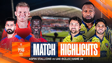 2025 Abu Dhabi T10 I Match 24 Highlights: UAE Bulls vs Aspin Stallions | Season 9