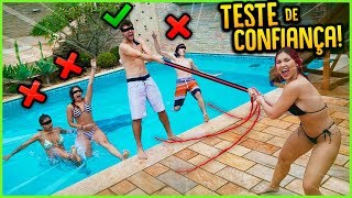 TESTE DE CONFIANÇA NA PISCINA MAIS GELADA!! ( NOVO MINI GAME ) [ REZENDE EVIL ]