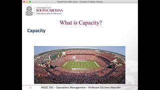 Chapter 4- Part 1 Intro to Capacity and Utilization