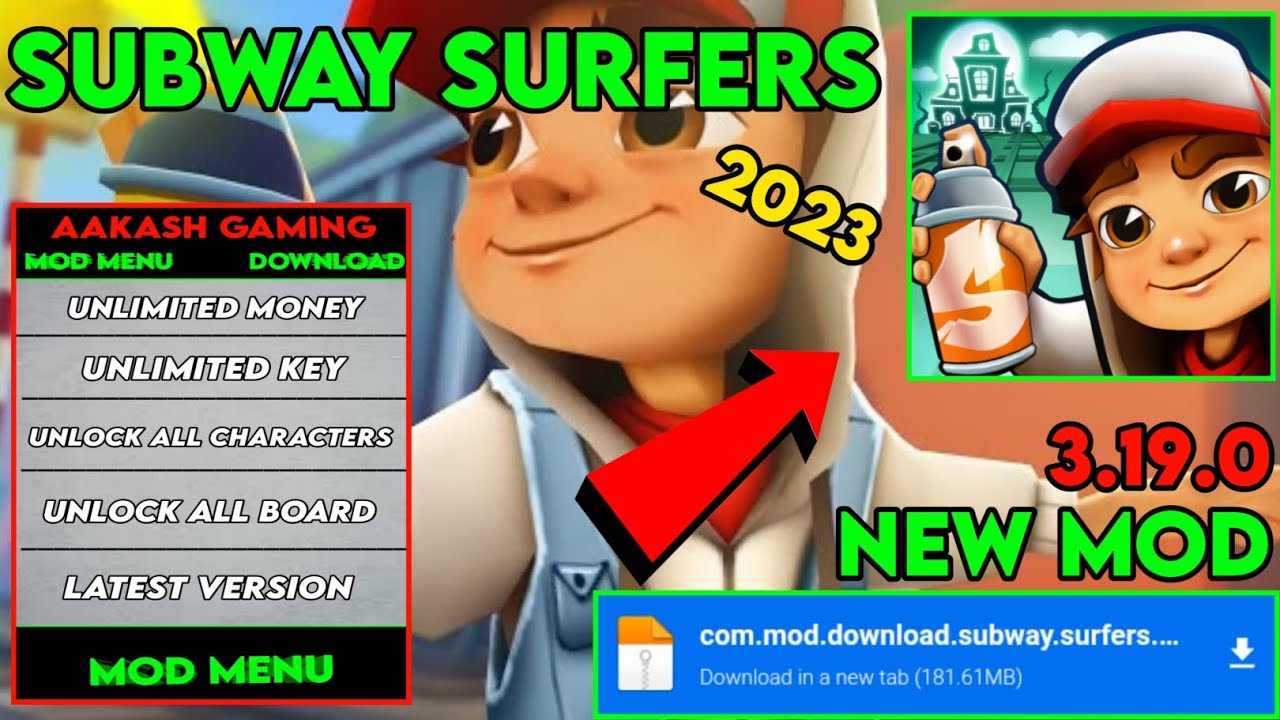 Subway Surfers MOD APK v3.19.1 (Unlimited Coins/Keys) 2023