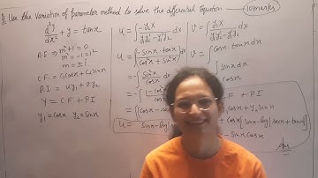 #L10#d^2y/dx^2+y=tanx #VariationOfParameterMethod#engineeringmathematics2 #aktu #Btech2ndsem#maths