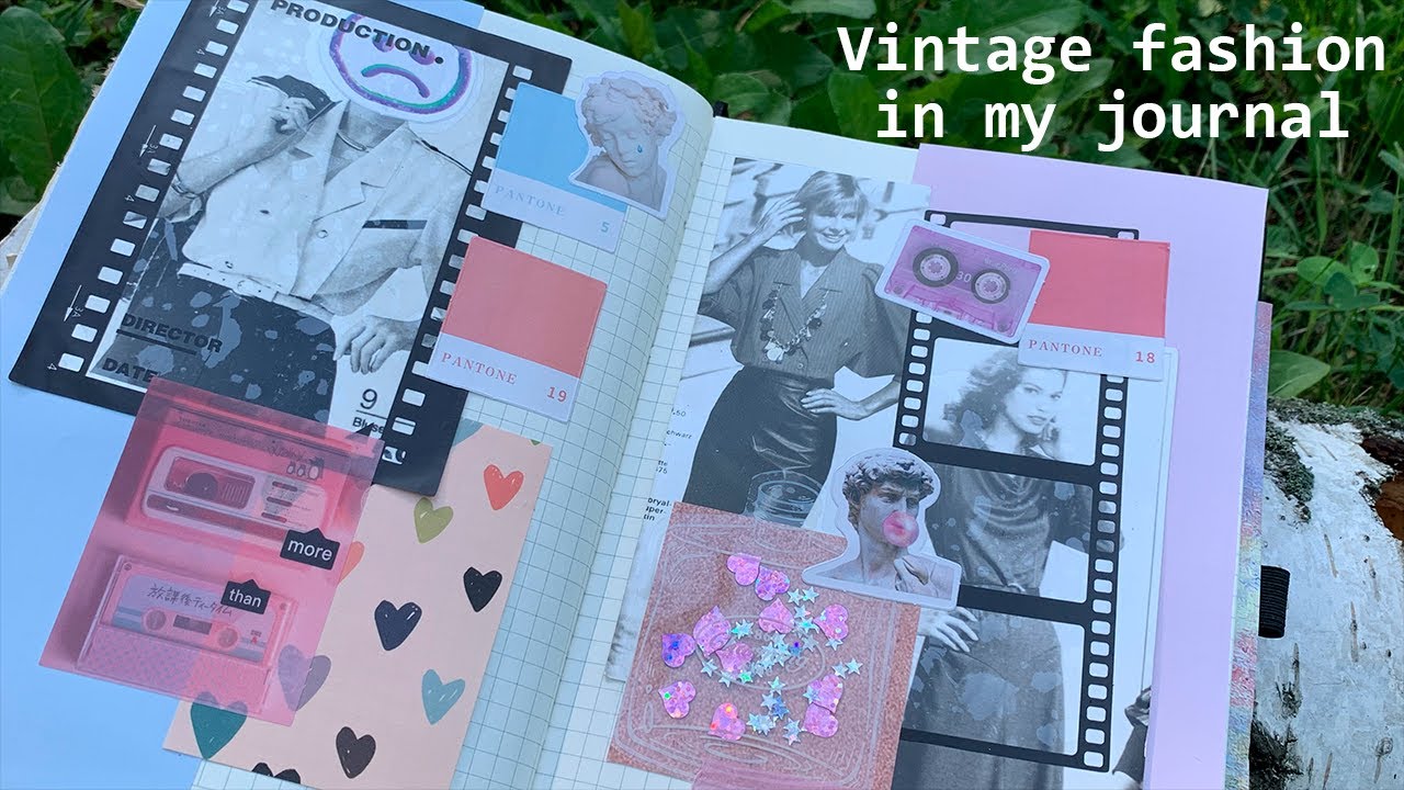 Vintage fashion 👗👠 aesthetic scrapbook ideas YouTube