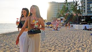 HAWAII PEOPLE | Walking on Waikiki Beach and Kalakaua Avenue #2024  #travelvlog #walkingtour