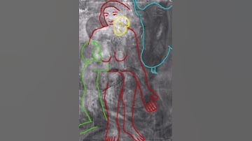 mysterious symbols found in the old guitarist painting #history#shorts