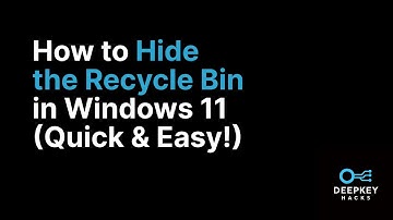 How to Hide the Recycle Bin in Windows 11 (Quick & Easy!)