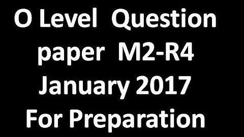 O level Question Paper M2-R4 January 2017 (Internet & Web Design)