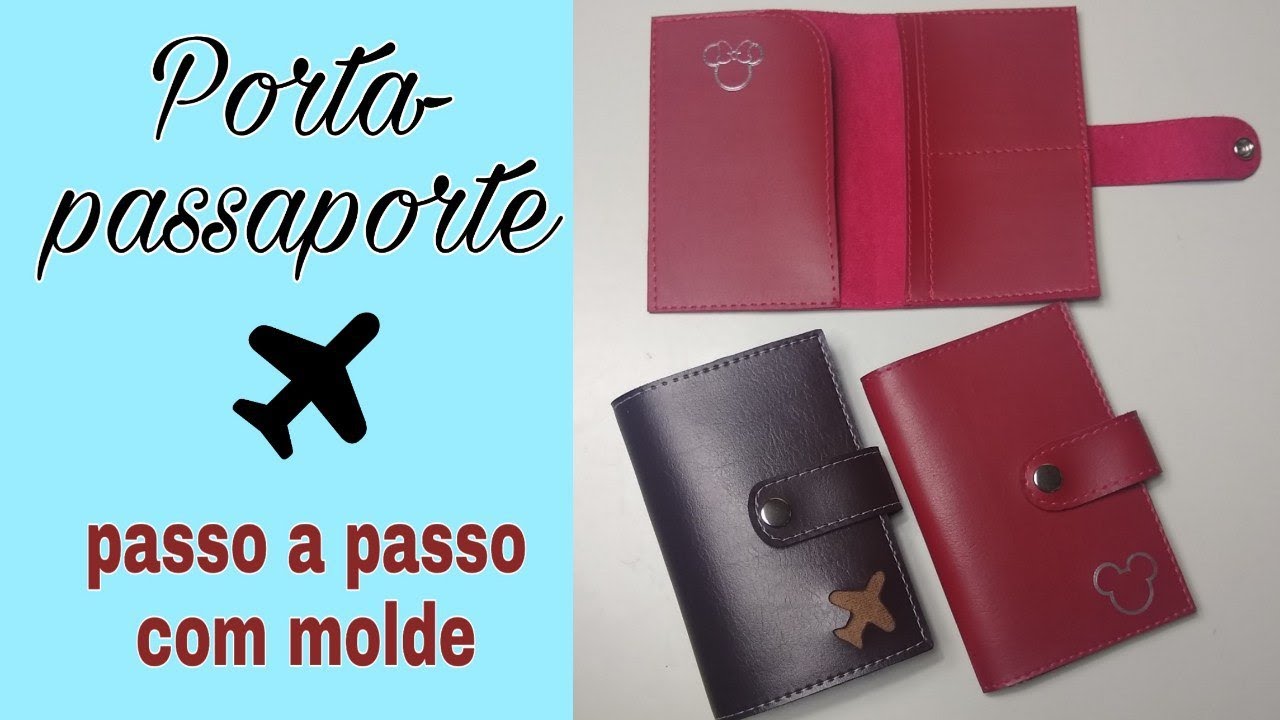 Download Porta-passaporte passo a passo com molde