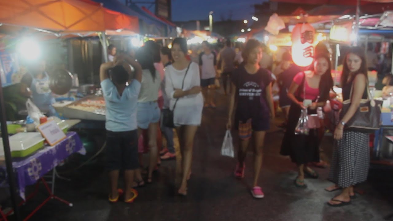 Walking Street Night Market In Trang Thailand Thai Street Food And Shopping In Trang Youtube