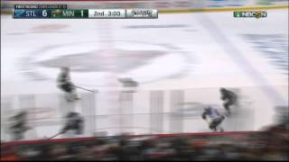 Patrik Berglund sweet backhand goal 6-1 St. Louis Blues vs Minnesota Wild April 22 2015 NHL