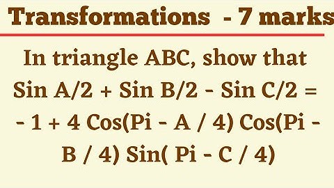 Transformations | Trigonometry | 7 marks problem @EAG