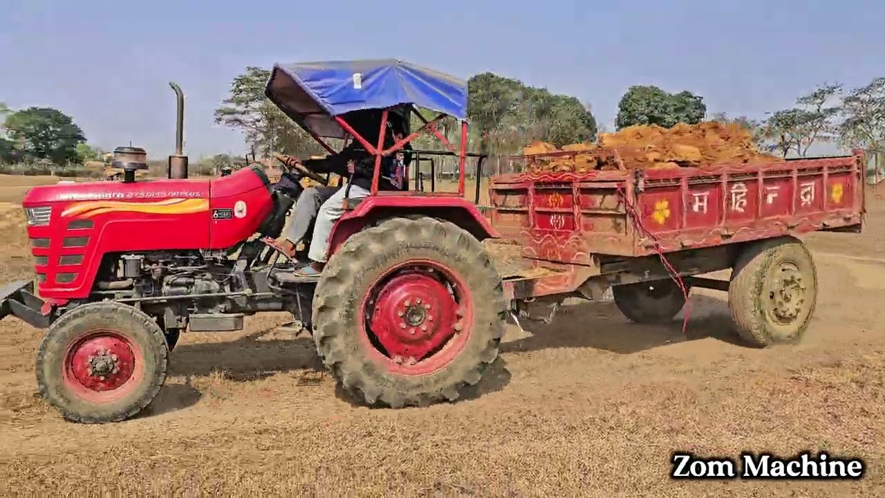 Tractor loading unloading video || Jcb 3dx loading mud trolly tractor || #tractor #Jcb #trending