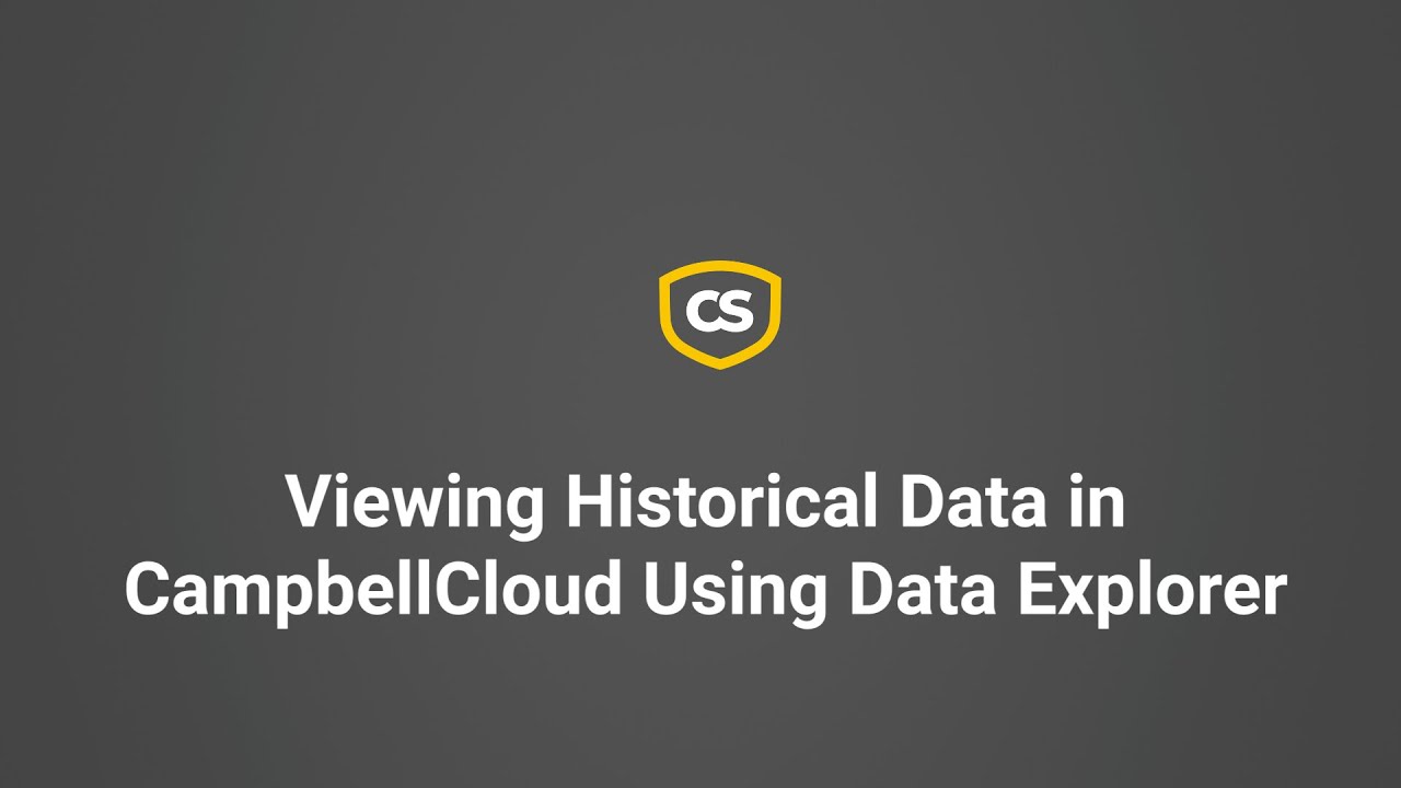 Viewing Historical Data in CampbellCloud using Data Explorer - YouTube