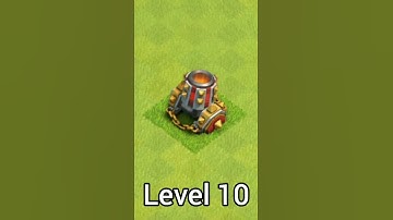 Mortar level 1 to max | Mortar Upgrade max | Clash of clan | #short