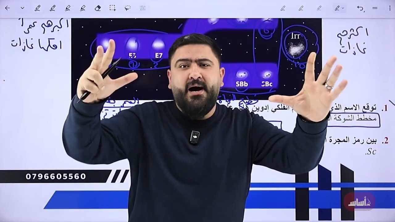 الجزء الرابع من علوم الأرض التوجيهي جيل 2008 || الدرس الأول المجرات وأنواعها