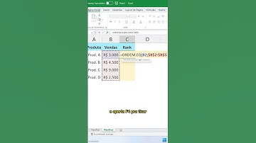 Como Fazer um Ranking no Excel | #shorts
