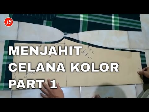 Tutorial Pola Celana Kolor Sederhana | Cara Membuat Celana Kolor Part 1