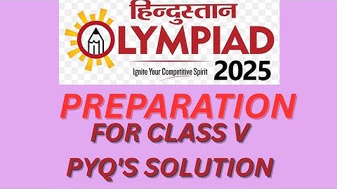 Hindustan Olympiad preparation 2025 previous year question paper solution#pyqs #solution #howto