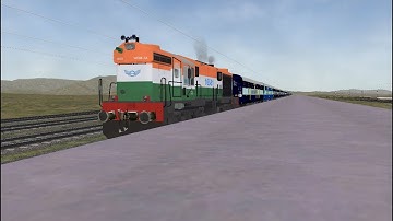 Tri Color Livered RTM WDM-3A With Kochuveli Dehradun SF Express Departs Panvel.