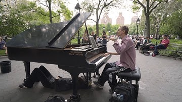 Pianist Colin Huggins Plays Rachmaninov In Washington Square Park